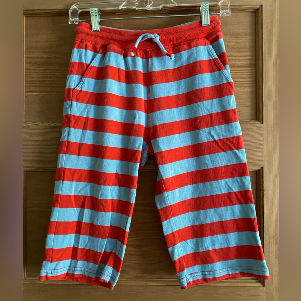 Mini Boden Red and Blue Striped Kids Shorts